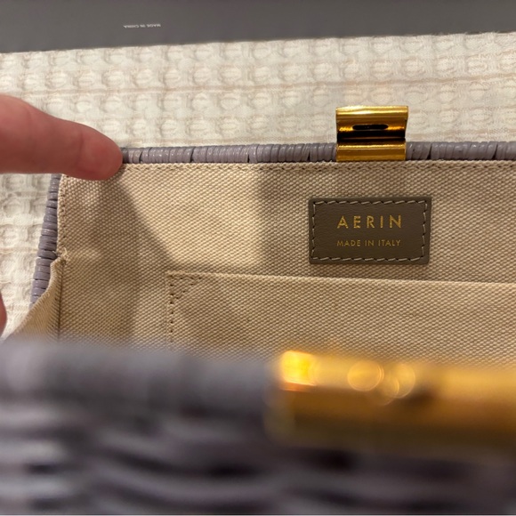 AERIN Lilac Adelina Woven Clutch - Picture 3 of 4